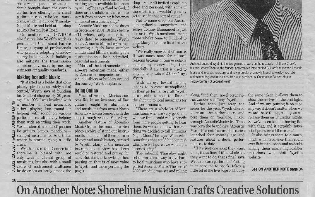Wyeth Architects Featured in the Valley Courier