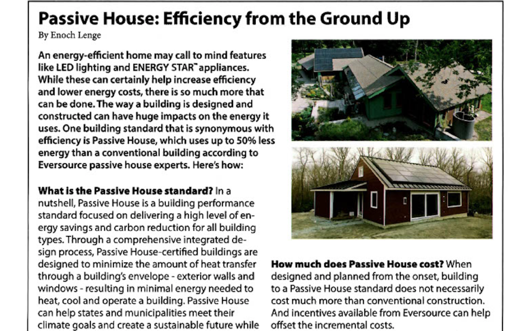 Passive House: EFFICIENCY FROM THE GROUND UP