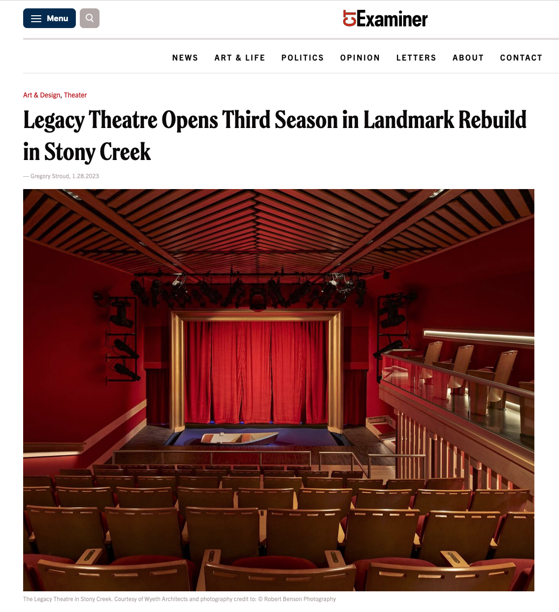 CT EXAMINER: Legacy Theatre Opens Third Season in Landmark Rebuild in ...