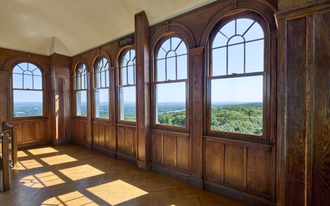 SEE PHOTOS OF THE HUEBLEIN TOWER WINDOW RESTORATION